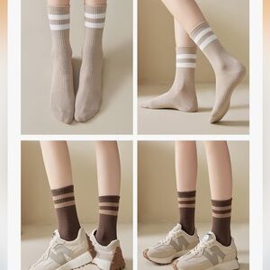 Striped Crew Socks - 3 Pairs